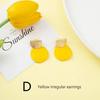 Letní Jednoduchá Žlutá Barva Korejská Verze Minimalistické Personalizované Zábavné Ovocné Náušnice Streetový Snímek Svěží Limetka Ins Cool Náušnice