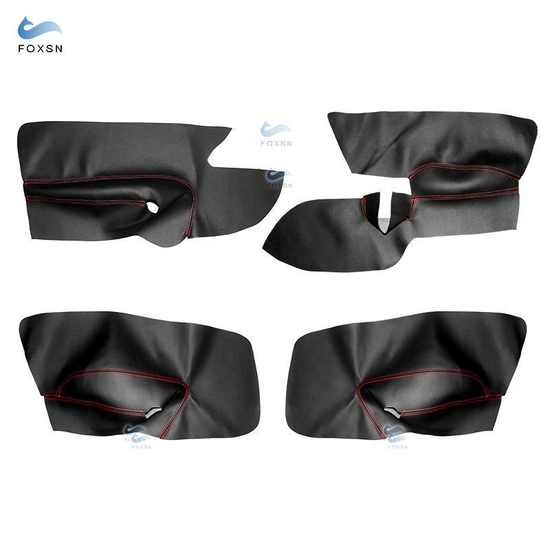 LHD/RHD For VW Golf 5 MK5 Jetta 2005 2006 2007 2008 2009 2010 Microfiber Leather 4pcs Car Interior Door Armrest Panel Cover Trim