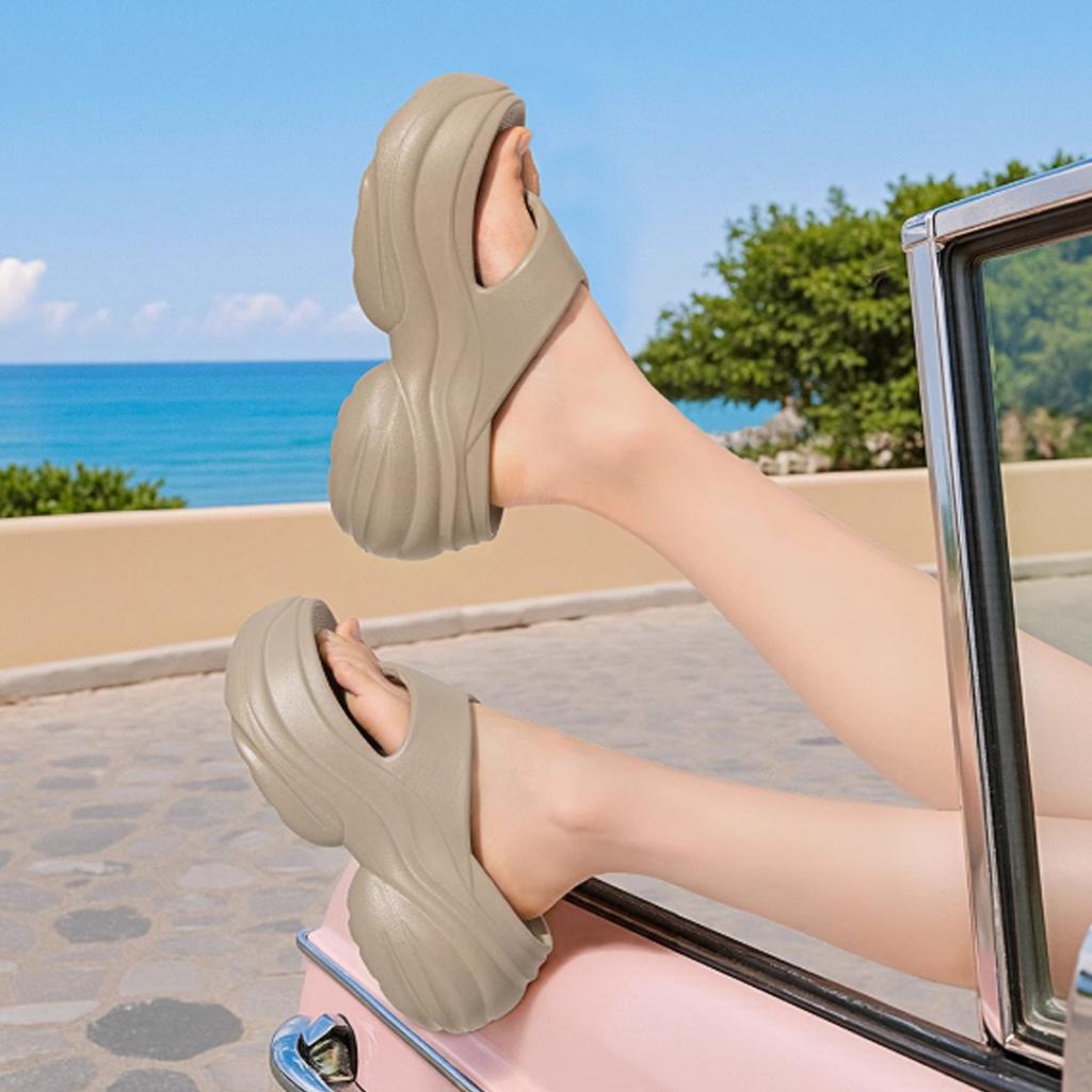 Chanclas de Plataforma con Clip para Dedos de Mujer Verano Ligeras Suela Suave Zapatillas EVA para Mujer Suela Gruesa Antideslizantes Zapatos de Playa Slides