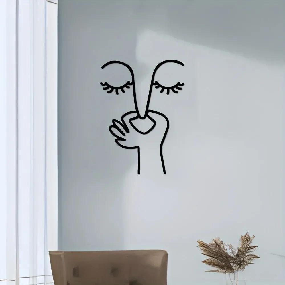 Creative Expression" 1ks humorné kovové nástěnné umění - ideální pro výzdobu koupelny, ložnice a obývacího pokoje. Unikátní řemeslný závěs.