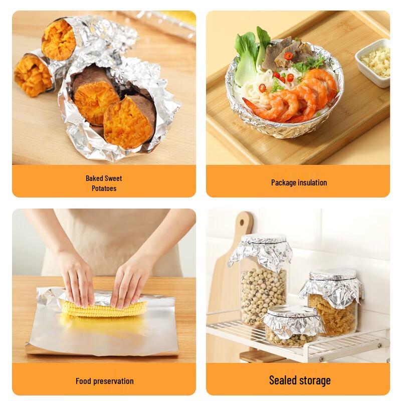 Meiliya Heavy Duty Aluminum Foil with Built-in Cutter