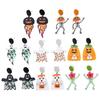 Fashion Dangle Earrings Spirit Pumpkin Skull Flower Drop Earrings Statement Jewelry Halloween Cartoon Acrylic Earrings