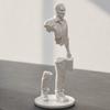3D Printing Sculpture, Abstract Decorative Items, Matte White Minimalist Ornament, for Office Desk Business Study Room Decor