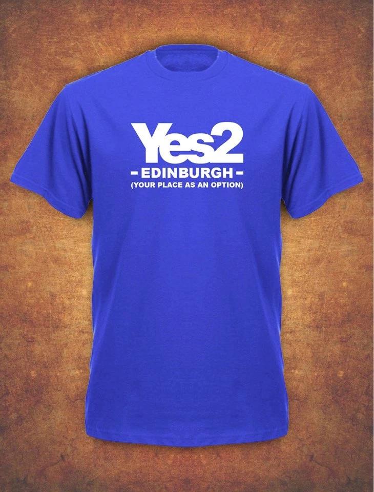 Personalised Yes 2 Scotland Referendum Scottish 2022 Mens T- Shirt Royal 2XL