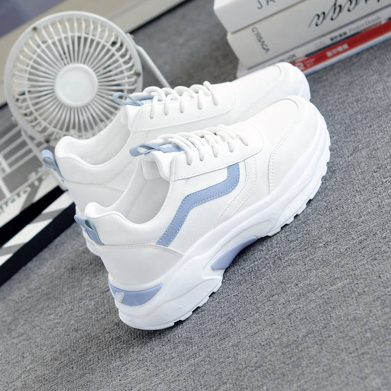 2025 Spring and Autumn New Versatile Dad Shoes Women's Platform Heightening Sports and Leisure Little White Shoes Ins Trendy Fashion