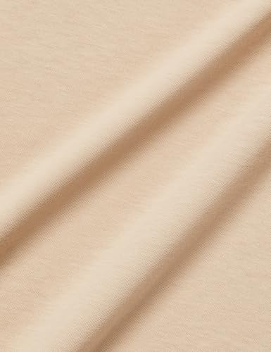 Amazon Essentials Men's 100% Organic Cotton Oversized Long Sleeve T-Shirt, Tan, Size Small