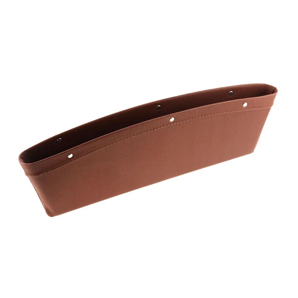 PU Leather Car Seat Gap Storage Organizer Pocket Phone Keys Glasses Wallet Cards Cables Holder Bag