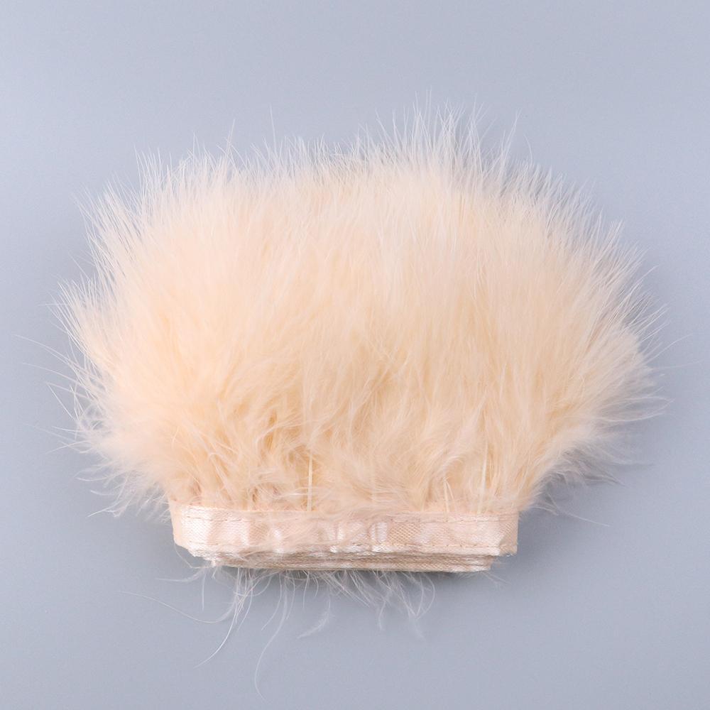 1Meters Furry Turkey Feathers Trim Ribbon White Natural Plumes For Traditional Holiday Dress Sewing Plumas Accessories