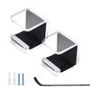 1set Acrylic Wall-Mounted Ice Hockey Stick Holder Clear 4.5x4.05x4.65cm 2pcs/set