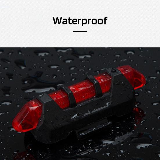 Bicycle Taillight LED Bike Tail Light High-Brightness Waterproof Rechargeable Easy To Install Cycling Safety Flashlight Bike Accessories