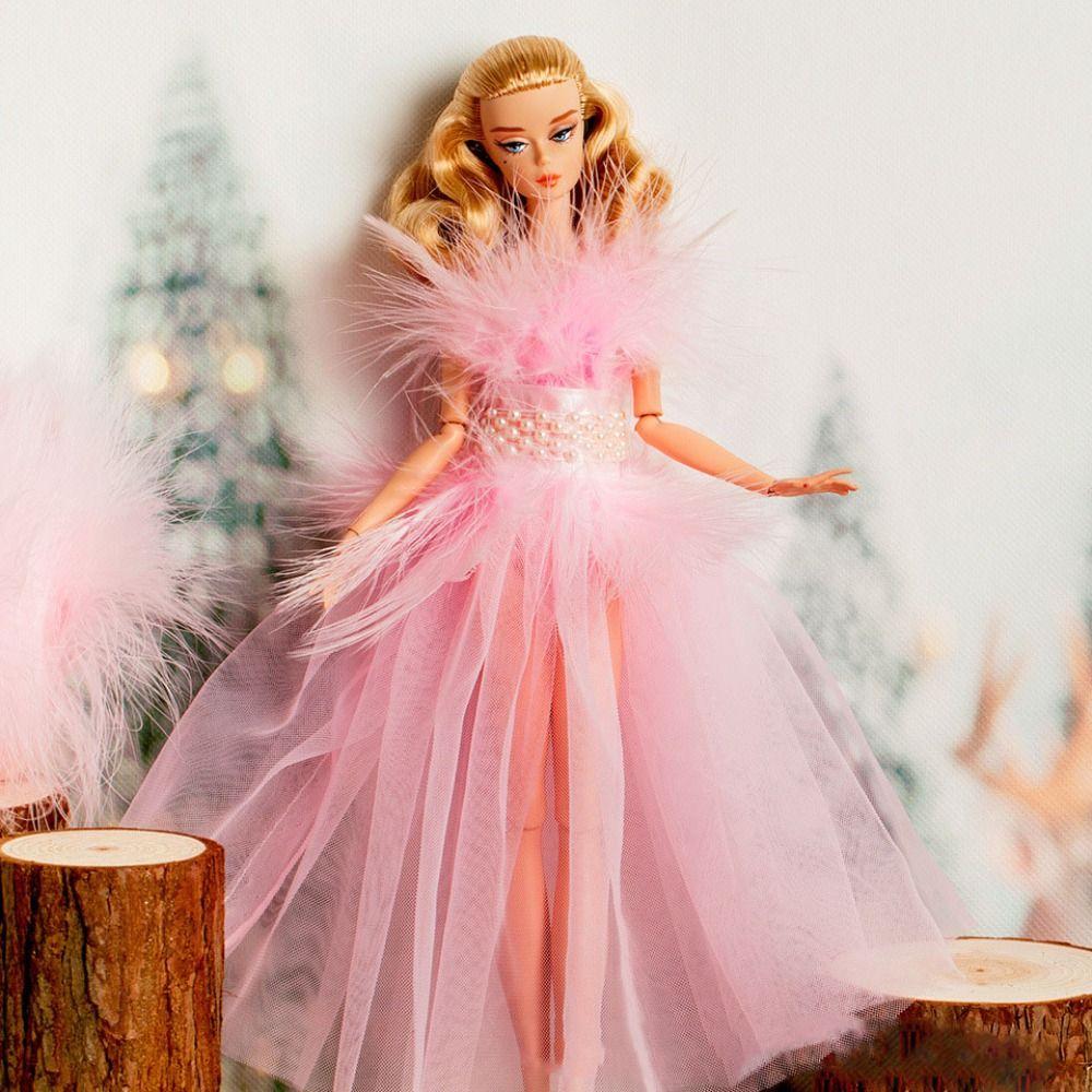 Luxury Pink Lace Dresses Doll Dresses Clothes Suit for 1/6 BJD 30cm Supermodel Dolls