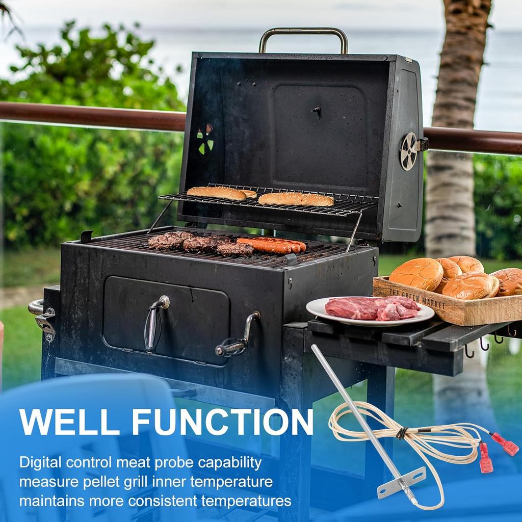 7" Large RTD Probe Temperature Sensor, Fit for Rec Tec/Recteq RT-590 RT-680 RT-700 RT-CMG Beast RT-TMG Chuckwagon Wood Pellet Grills