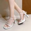 Fashion Ladies Shoes on Offer 2025 Summer Women's Sandals Crystal Elegant Woman Heeled Shoes Luxury Designer High Heels Sandalias Mujer