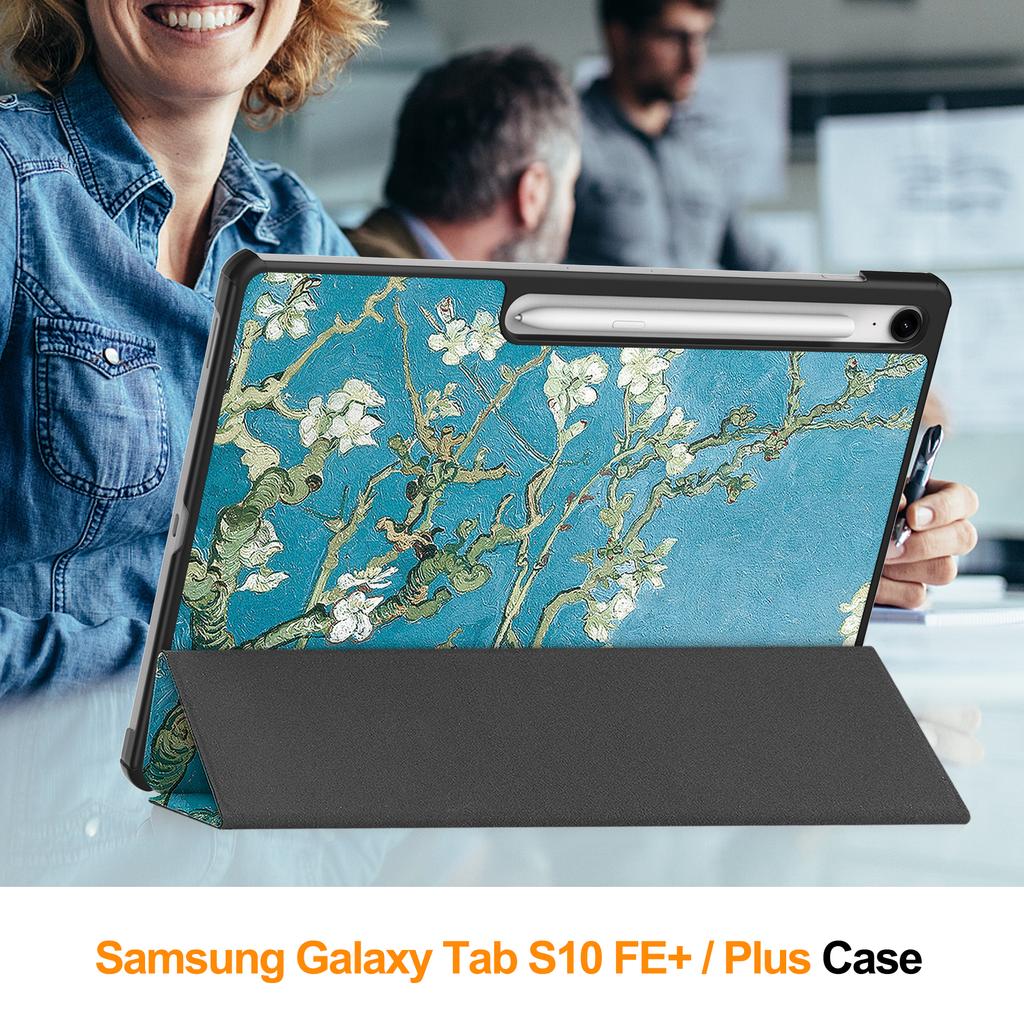 For Samsung Galaxy Tab S10 FE+ Case Pattern Print Leather Stand Tablet Cover