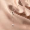 WANTME Real 925 Sterling Silver Fashion Korean Romantic Hollow Star Link Chain Clavicle Necklace for Women Wedding Jewelry Gift
