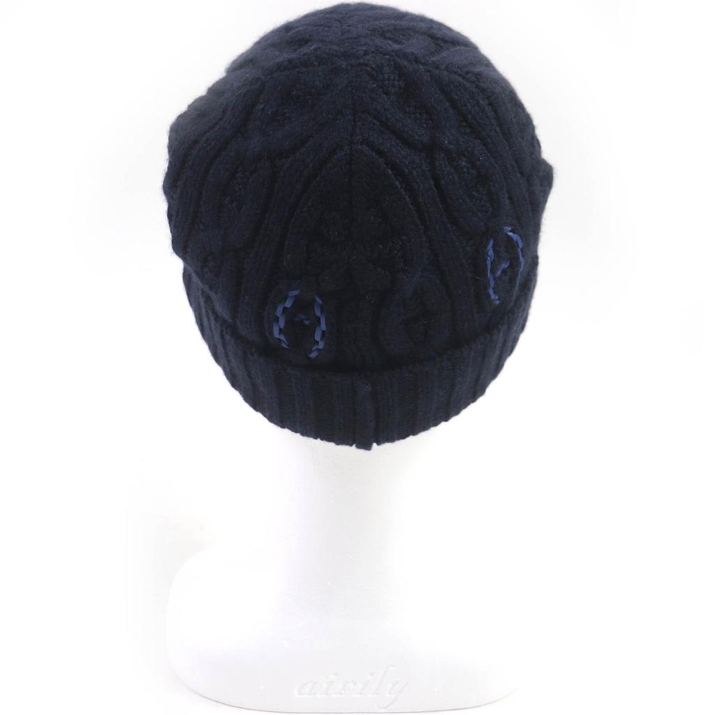 Pristine HERMES Knit Cap BONNET HOMME TRI MAILLOW TRESS  Bonnet Beanie  Used