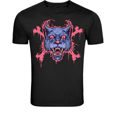 Demon Cat Skull T-Shirt - Evil Cat Horror Graphic Tee