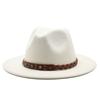 Felt Hat British Belt Vintage Versatile Top Hat Men'S And Women'S Jazz Hat Wool Hat