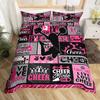 Cheerleader Duvet Cover Set Gymnastics Lovers Kids Girls Women King Size Bedding Set Vibrant Cheerleader Decor Comforter Cover