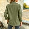 Women's Stylish Casual with Lapel, Buttons and Fabric Trim