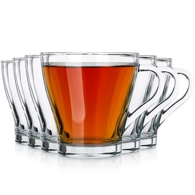 6x Verres pour Café, Thé, Boissons Chaudes et Froides Ensemble en Verre