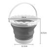 Large Capacity Foldable Silicone Water Bucket for Brush Washing - Durable and Portable
