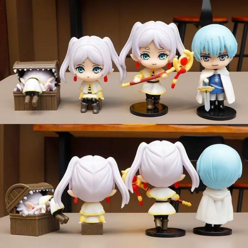 4/8pcs FuRyu Noodle Stopper Sousou No Frieren Anime Girl Figure Frieren Beyond Journey's End Action Figure Collectible Model Toy