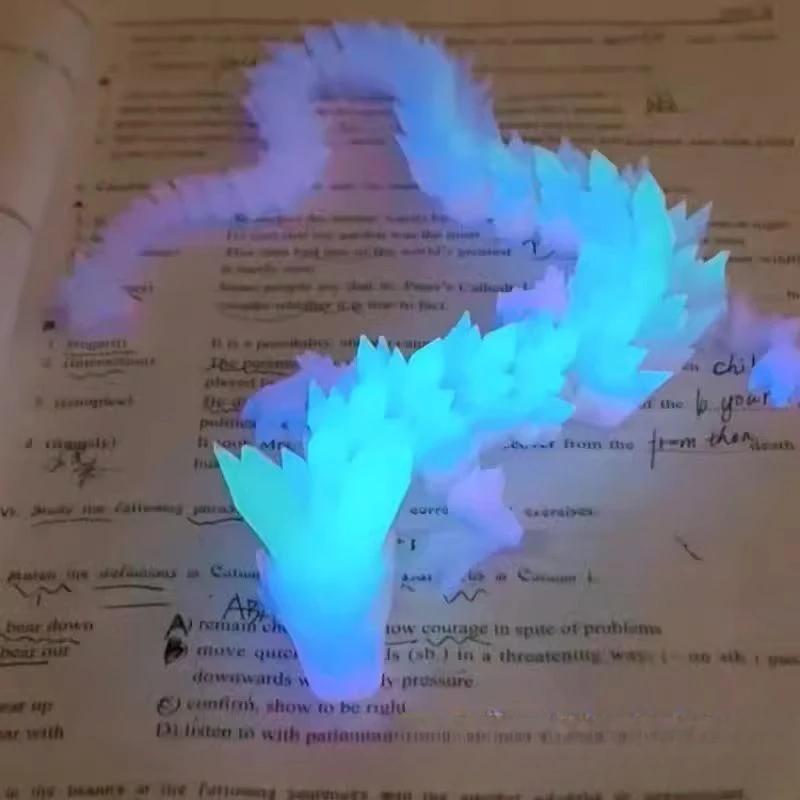 

Люмінесцентний 3D-надрукований дракон, що світиться в темряві, літаючий дракон, яйце, що обертається, рухомі крила, дракони, прикраси для дому та офісу, дитячий подарунок