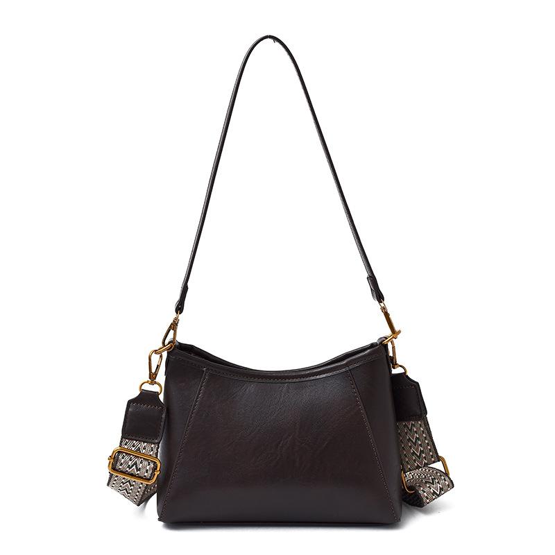 Single Shoulder Bag, Elegant Women's Bag, Wide Shoulder Strap Crossbody Bag, Trendy Mom Bag