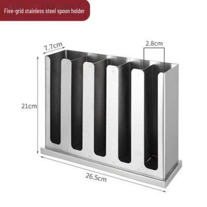 Stainless Steel Square Chopstick & Spoon Holder