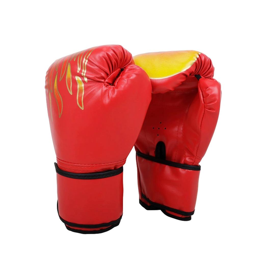 Children's Boxing Gloves,  Children's Unisex PU Flame Printed Gloves,  Fitness Hand Gloves