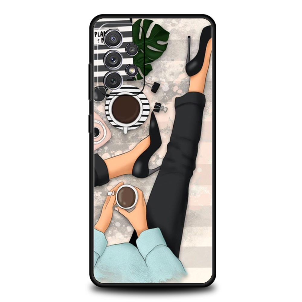 High Heels Girl Woman Phone Case For Samsung Galaxy A17 A07 A55 A35 A25 A15 A05 A33 A31 A23 A21s A13 A41 A73 A53 A51 A715G Cover