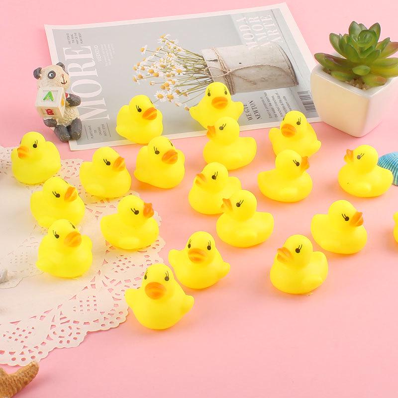 Yellow Vinyl Bath Duck - Educational Swimming Toy for Kids