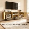 TV Stand Up To 65 Inches, TV Cabinet with 2 Push-to-Open Doors and 2 Open Shelves, TV Cabinet for Living Room