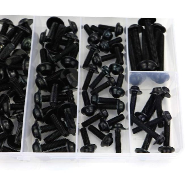 Xitomer Universal Motorcycle Fairing Bolt Kits Fasteners Fit For GSXR600 750 1000 GSX1300R, CBR600RR 1000RR, YZF R3 / R6 / R1, NINJA 300/ 650R,