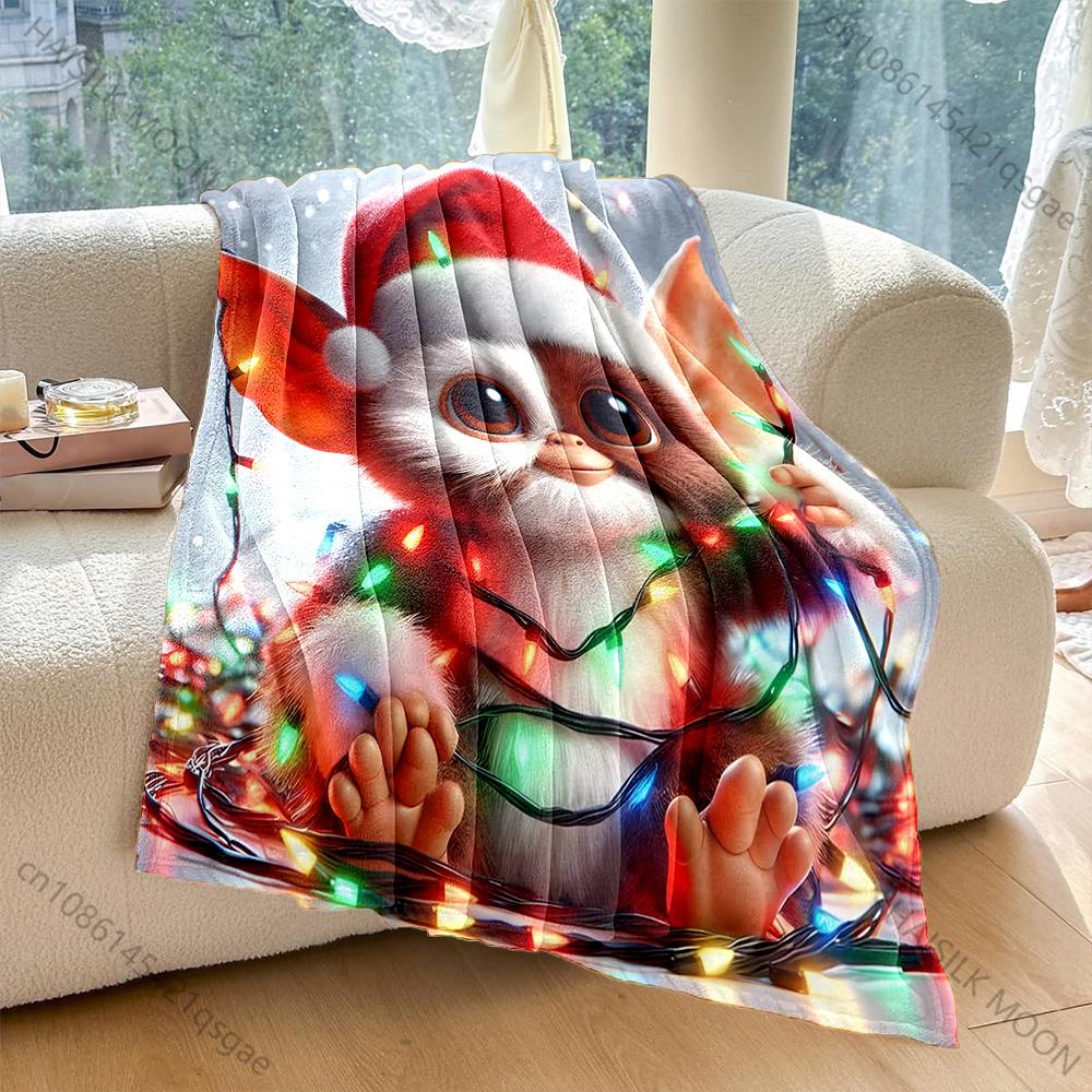 

Festive Colorful String Lights Pattern Blanket Flannel Material Soft Warm for All Seasons, Home Outdoor Camping Picnics RV 75x90cm