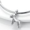Original Charmscopper Cute Pet Schnauzer Dog Pendants Fit Charms Platabracelets For Women Jewelry Making Fine Gifts