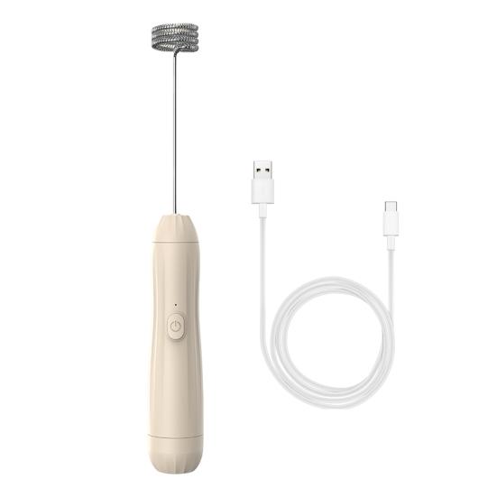 Milchaufschäumer Elektrischer Mixer Edelstahl-Blender 2-in-1 Wiederaufladbarer Eierschläger Schaumbereiter für Kaffee