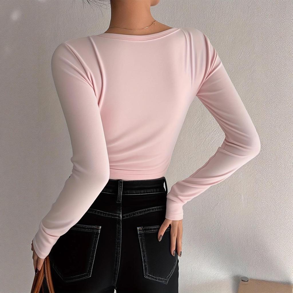 European & American Women's Sexy Slim-fit Autumn/Winter Long-sleeve Warm Base Layer Top
