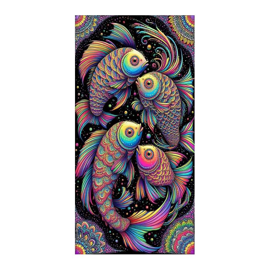 Abstract Color Fish Large Size Diamond Painting New Collection Sea Animals Diy Full Square Round Drill Rhinestone Embroidery Mosaic Cross Stitch Kits