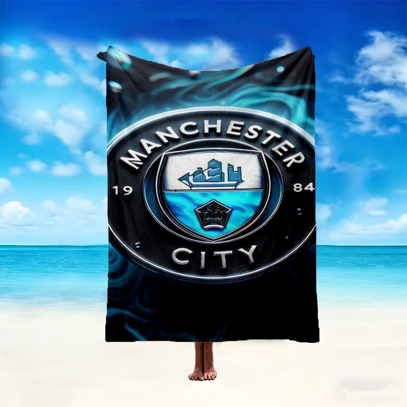 [1pc Manchester United Manchester City Blanket] All-Season Blanket - Cozy Blanket for Sofa Couch Home Decoration, Digital Printed Nap Blanket