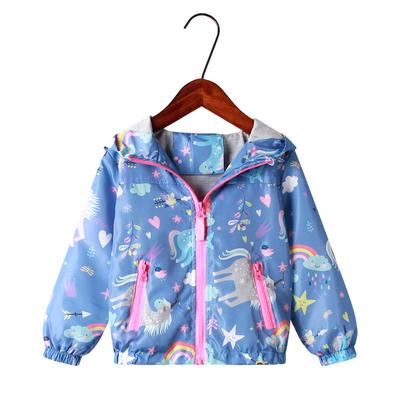 New Children's Spring and Autumn Hooded Zipper Shirt Girls' Jacket Coat