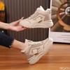 High Cut Thick Soled Casual Comfortable Women's Winter New Fashionable Versatile Short Boots Cotton Shoes Lace Up Snow Boots