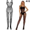 Dámské síťované přiléhavé síťované body Sexy spodní prádlo Spodní prádlo Krajka Transparentní Jednodílné tělové punčochy Kombinézy Punčochy Uniforma