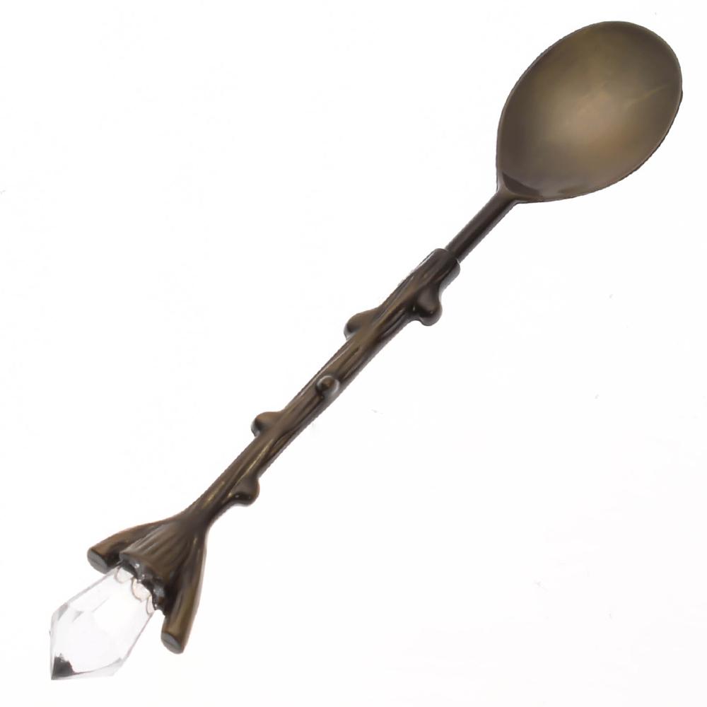 

Alloy Spoon Small Size Tea Spoon Dessert Spoon Unique Shape For Coffee Lovers Tea Enthusiasts Dessert Serving бронзовый