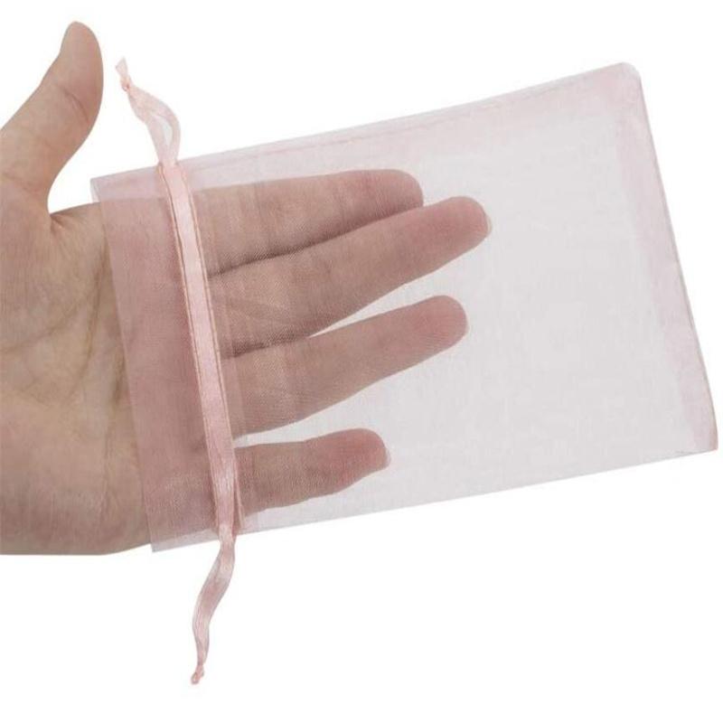 100pcs Drawstring Jewelry Small Bag for Earring Favor Wrapping Packing Pouch Packaging Wedding