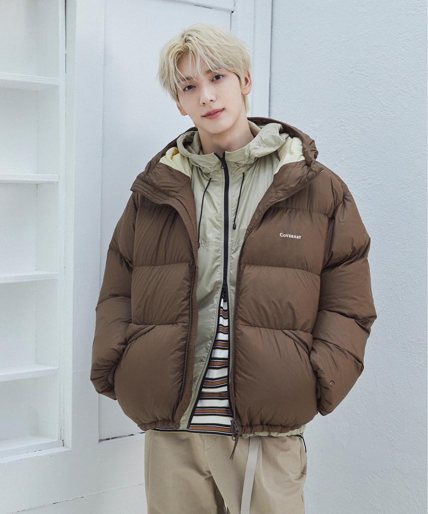 COVERNAT Civic Rds Hooded Short Puffer Dark Navy