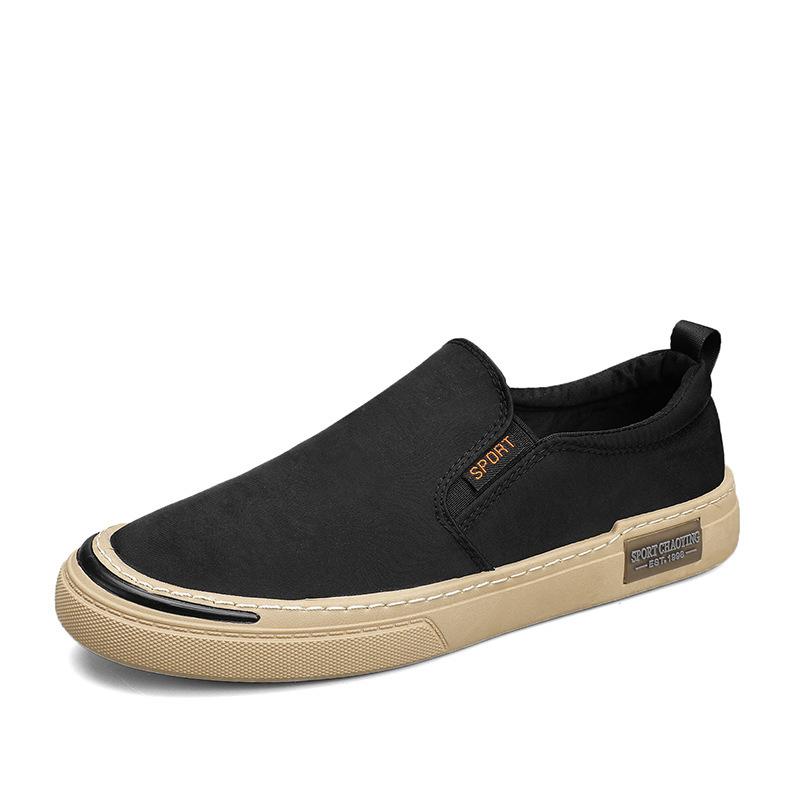 Męskie buty letnie nowe oddychające jedwab lodowy stare buty z tkaniny pekińskiej wersja koreańska modne uniwersalne buty męskie codzienne płócienne buty na desce