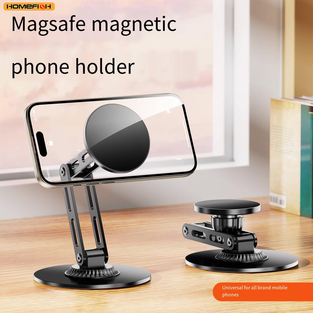 Portable Rotating Magnetic Suction Phone desktop Lazy Stand Suitable for Magsafe 17, 16, 15, 14, 13, 12 Pro Max