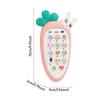 Creative Cartoon Rabbit Carrot Simulation Music Phone Toys Silicone Can Chew Mobile Phones Baby Education Learning Props Gifts